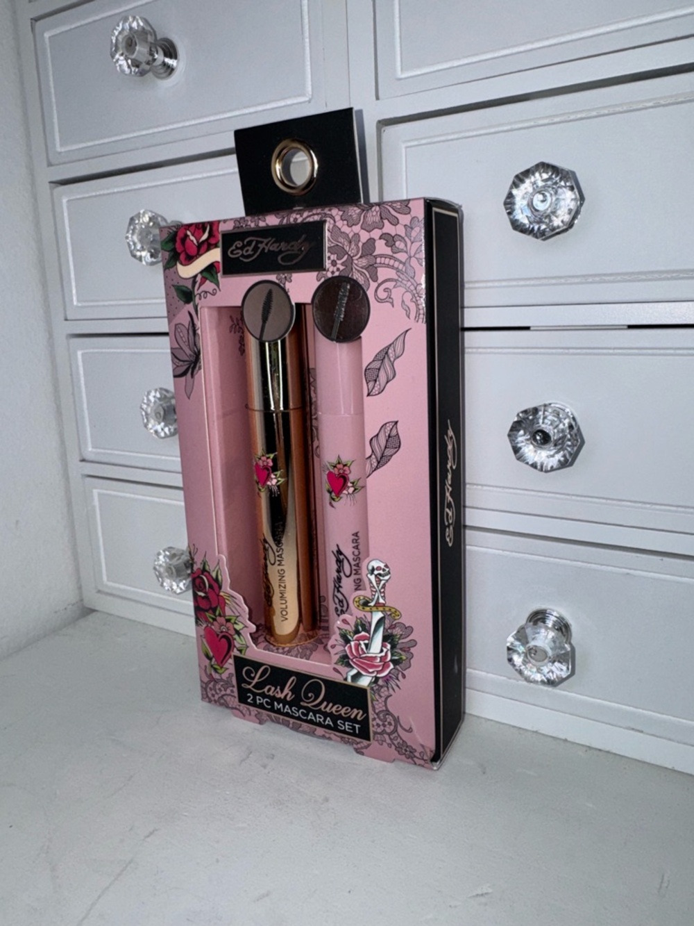 NWT Ed Hardy Lash Queen 2-Pc Mascara Set - Pink & Gold - Picture 4 of 4